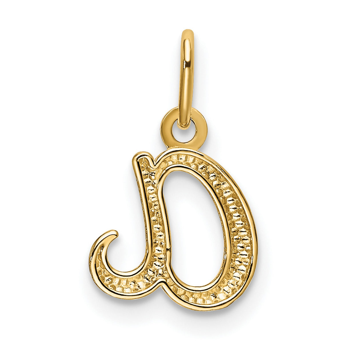 Letter a Initial Charm Pendant in Real 10k Yellow Gold