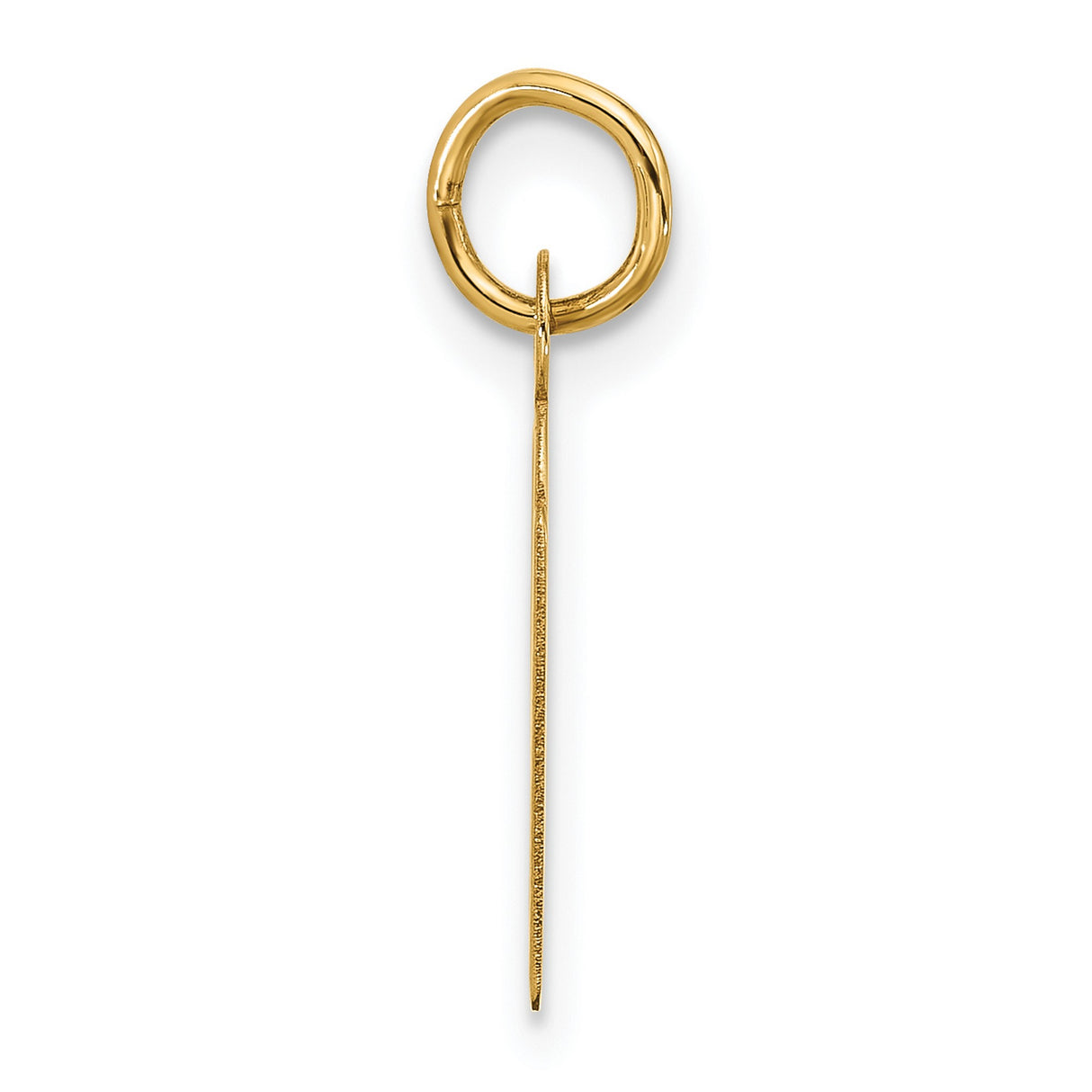 10k Yellow Gold Nun Arabic Letter Pendant, Christian Religious Symbol Charm