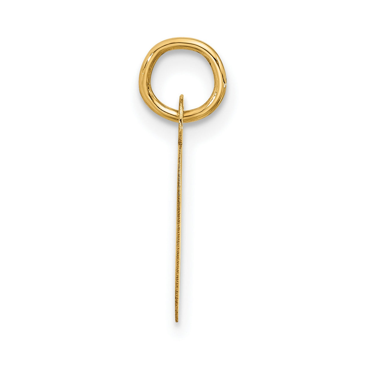 10k Yellow Gold Ichthys Fish Pendant, Classic Open Christian Symbol, Minimalist Religious Jewelry