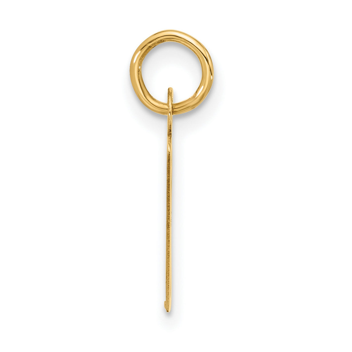 10k Yellow Gold Letter R Pendant, Polished Finish Alphabet Charm, Minimalist Jewelry for Women