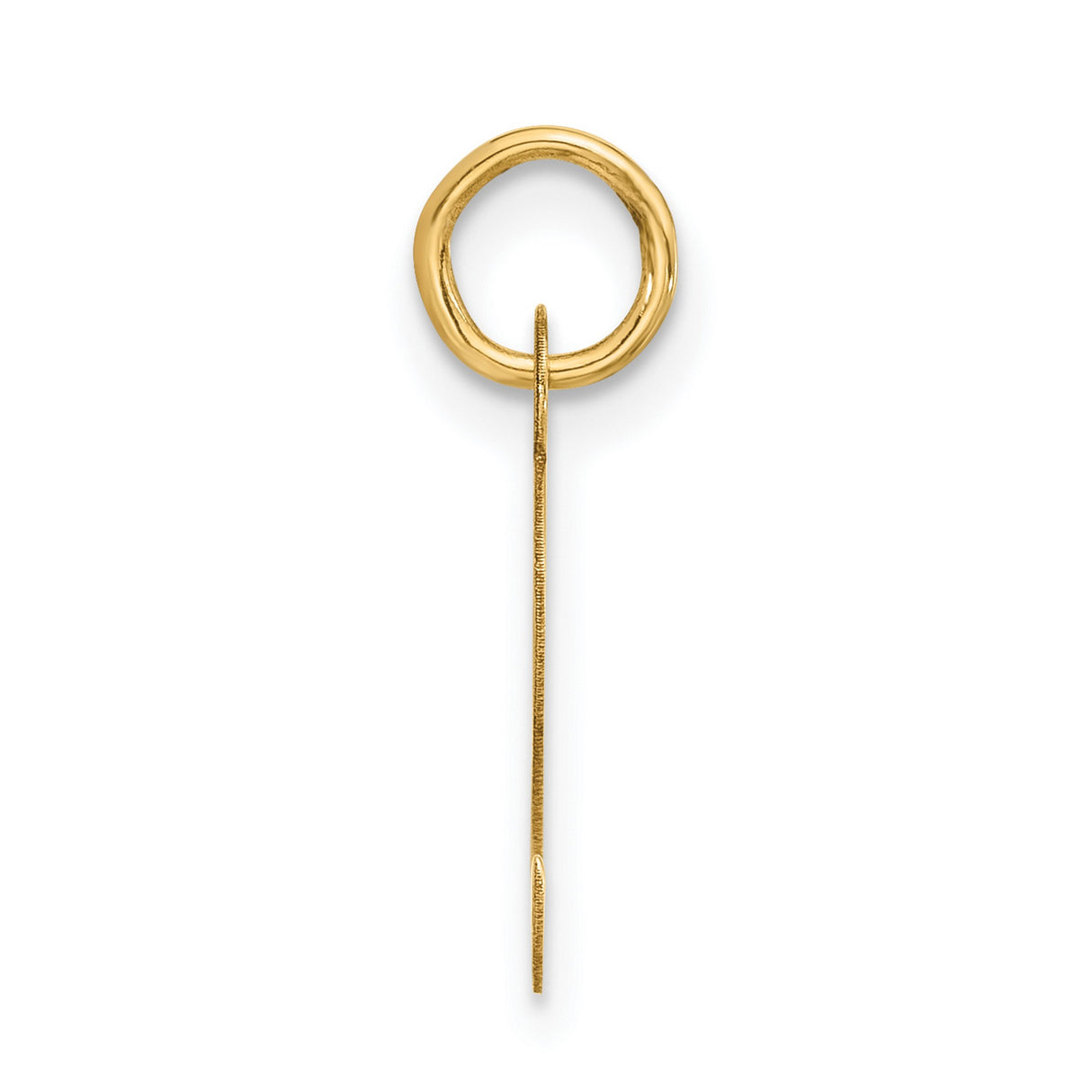 10k Yellow Gold Script Letter S Pendant Charm, Polished Initial Jewelry for Women or Unisex