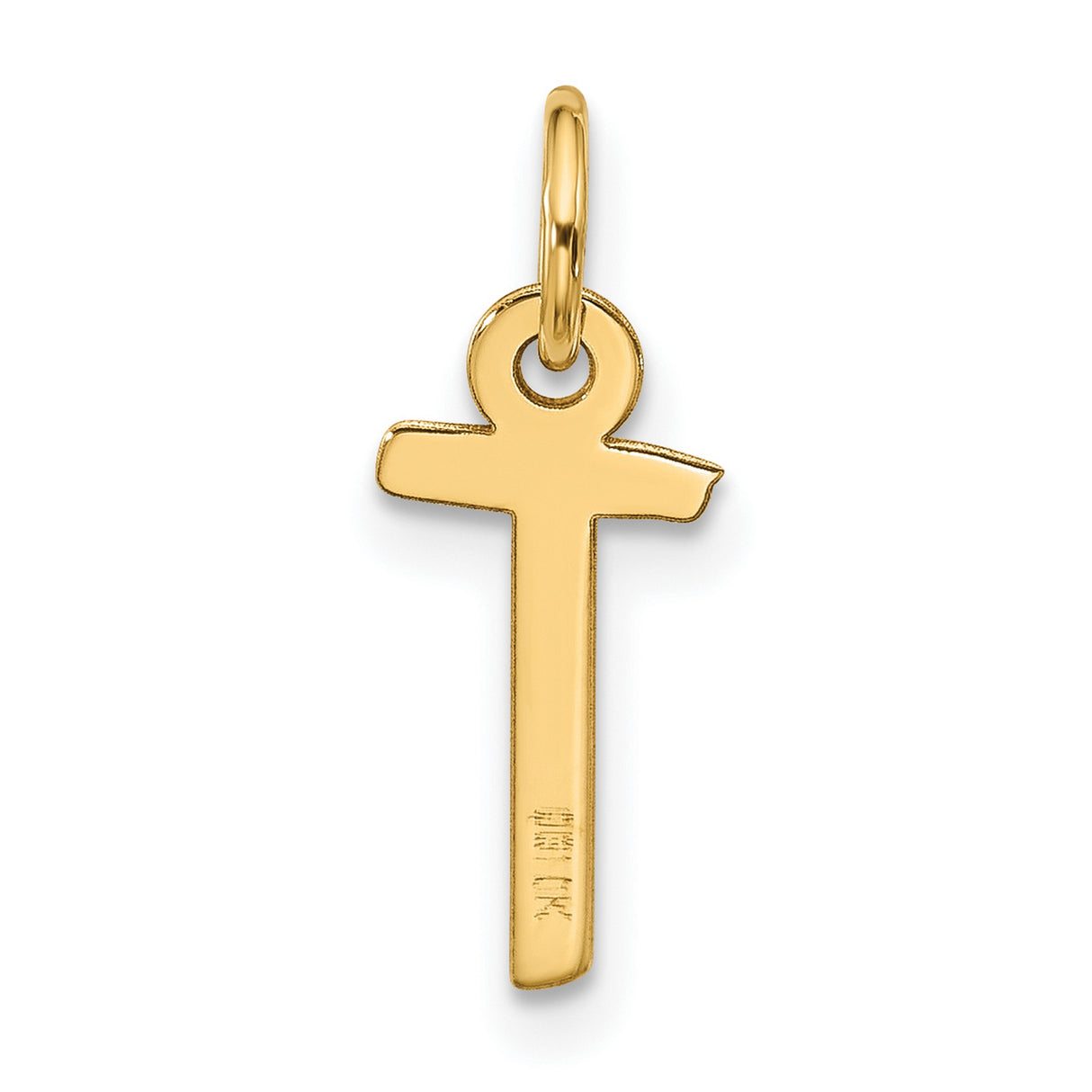 10k Yellow Gold Ankh Cross Pendant, Polished Egyptian Symbol of Eternal Life, Unisex Religious Jewelry