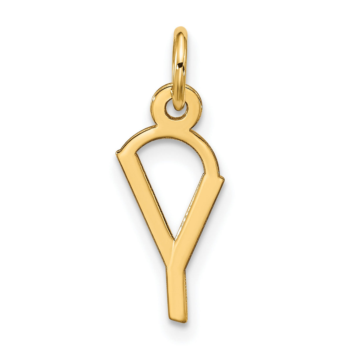 10k Yellow Gold Ichthys Fish Pendant, Christian Symbol Charm for Men and Women
