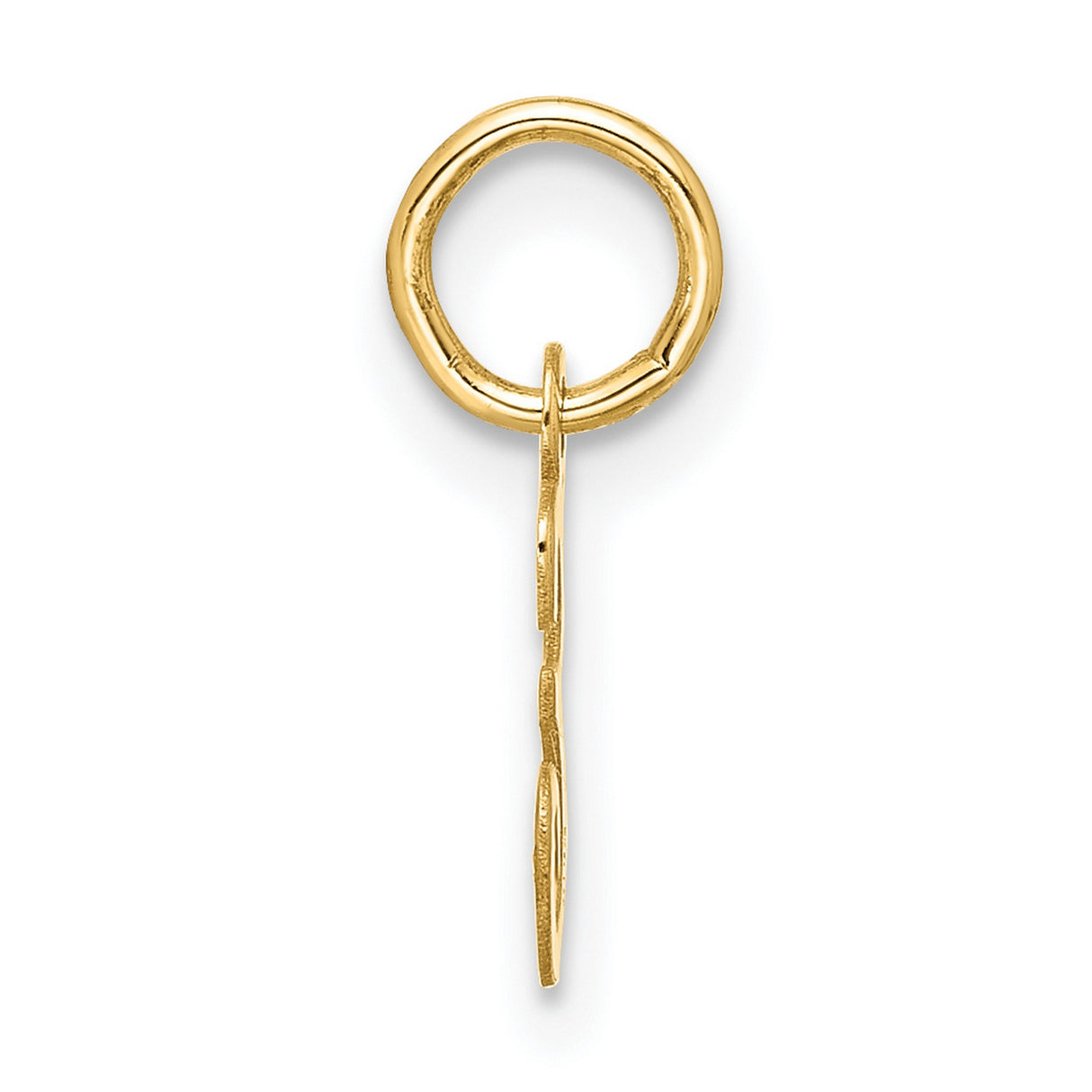 10k Yellow Gold Script Letter E Pendant, Cursive Initial Charm for Women