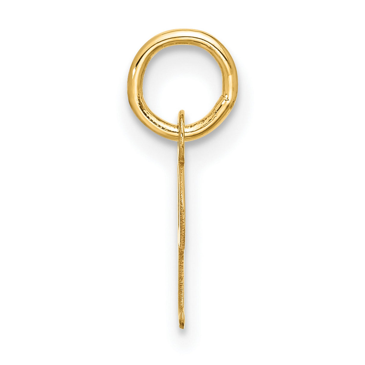 10k Yellow Gold Letter J Pendant Charm, Polished Script Initial for Women or Unisex Wear