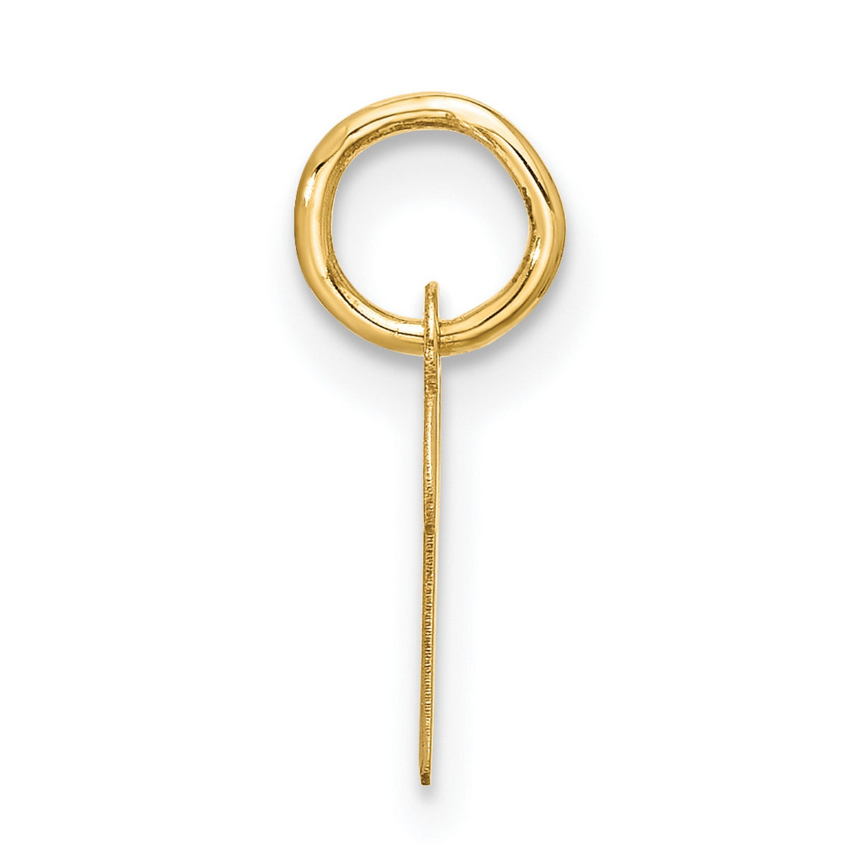 10k Yellow Gold Script Letter K Pendant Charm, Polished Cursive Initial Jewelry for Women or Unisex