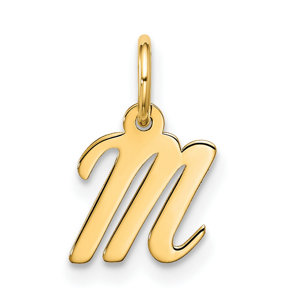 10k Yellow Gold Scorpio Zodiac Pendant, M Shaped Astrology Charm for October or November Birthdays