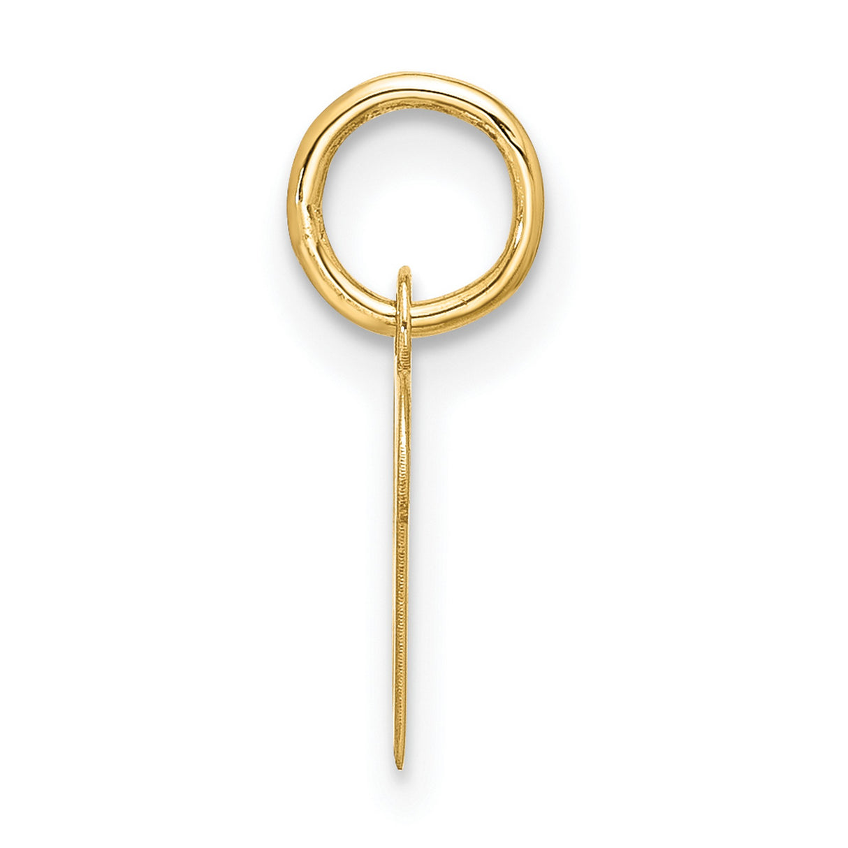 10k Yellow Gold Script Initial R Pendant, Polished Cursive Letter Charm for Women