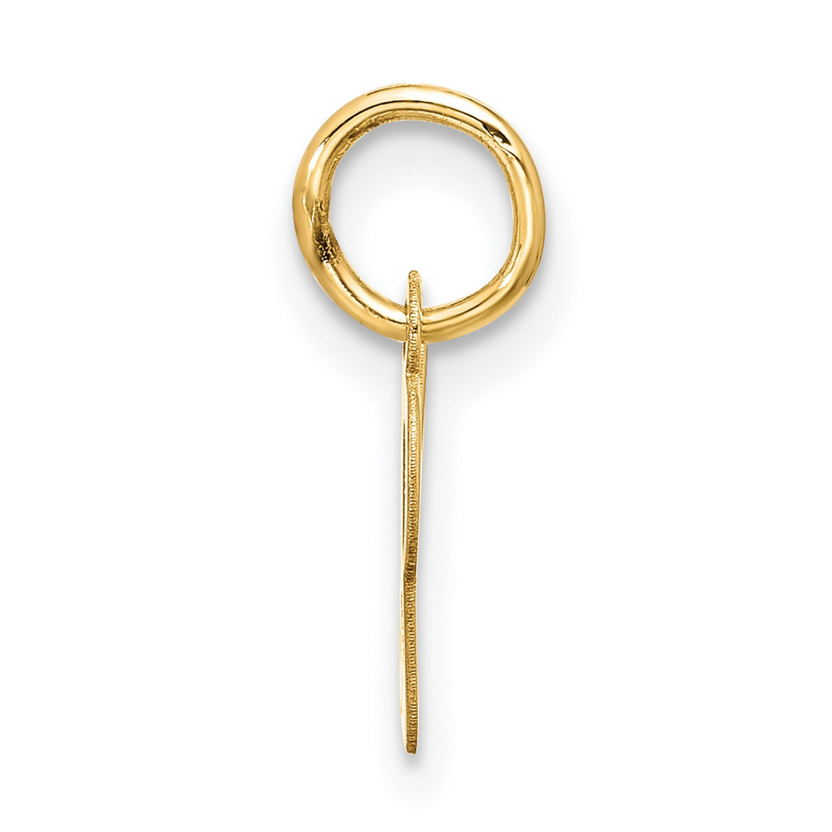 Small Script Initial U Charm Pendant in Real 10k Yellow Gold