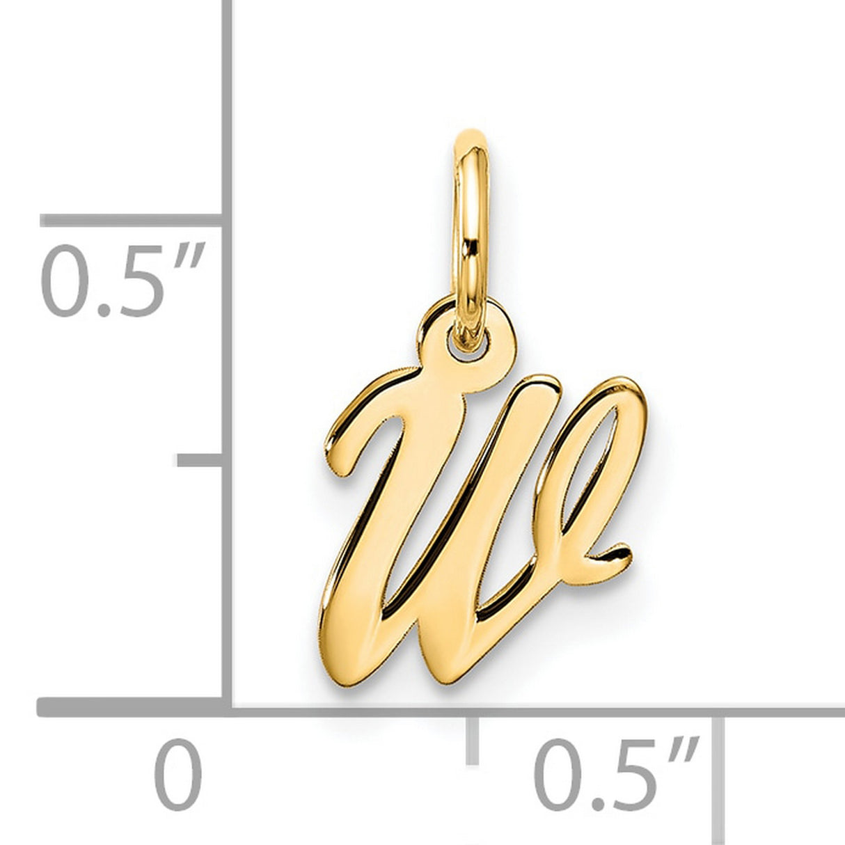 10k Yellow Gold Script Pendant, Cursive Unity Charm, Minimalist Jewelry for Women or Unisex Wear
