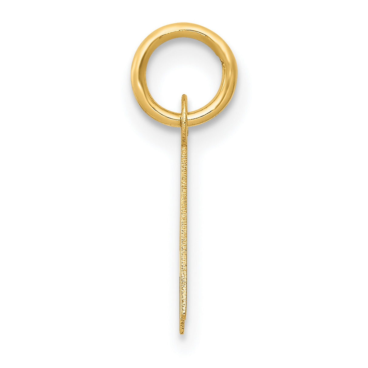 10k Yellow Gold Initial A Pendant Charm, Polished Alphabet Letter Jewelry for Women or Unisex