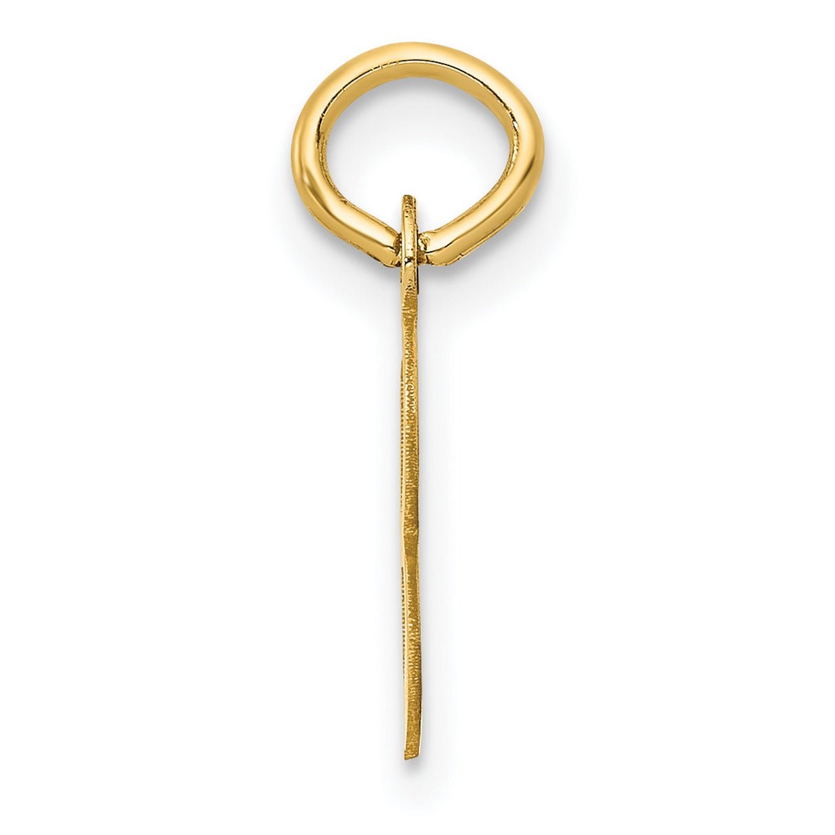 10k Yellow Gold Initial B Pendant, Polished Block Letter Charm, Unisex Alphabet Jewelry