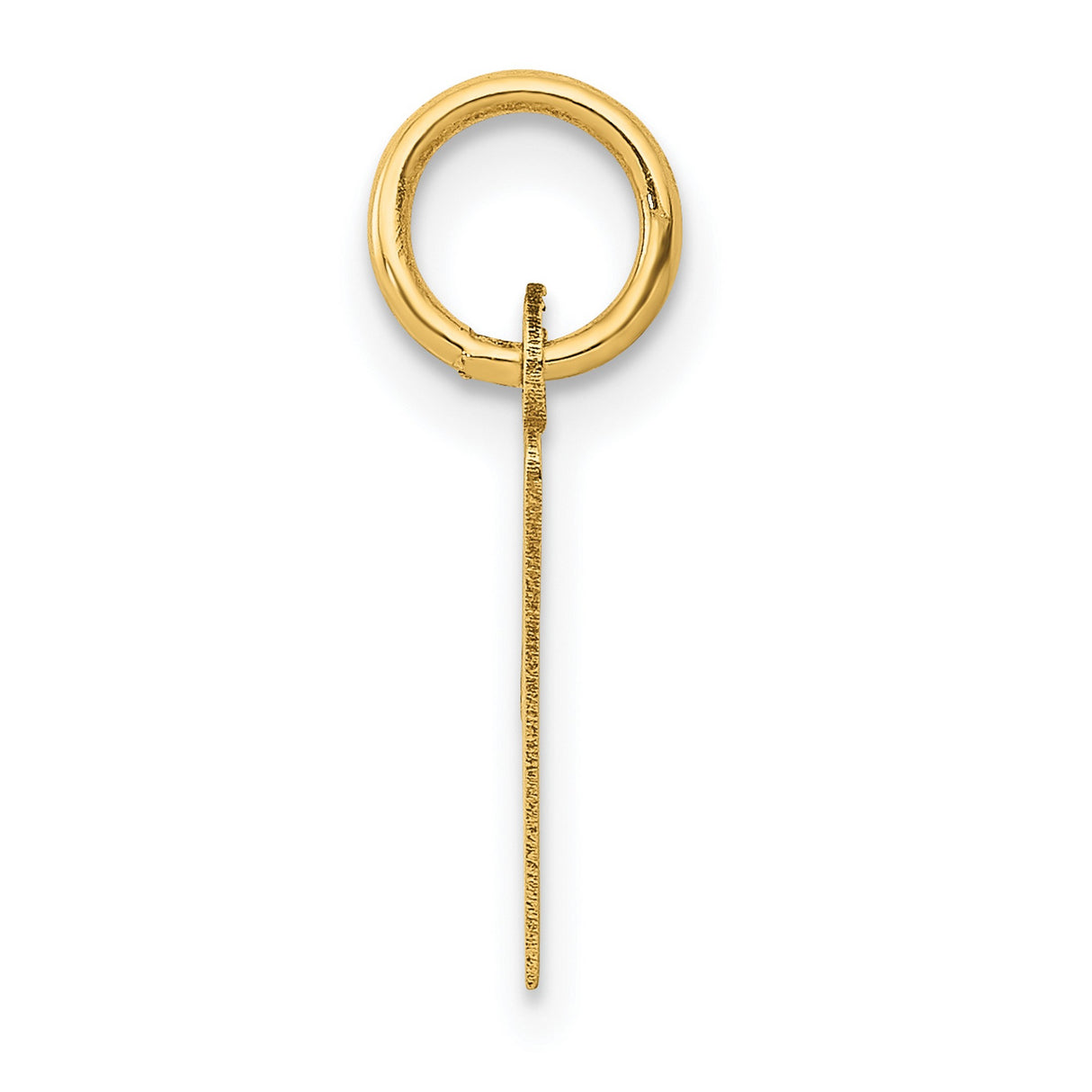 10k Yellow Gold Goddess Pendant with Feminine Symbol, Modern Pagan Amulet for Women