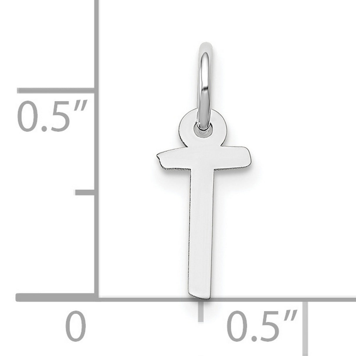 10k White Gold Cross Pendant, Minimalist Christian Design for Men and Women