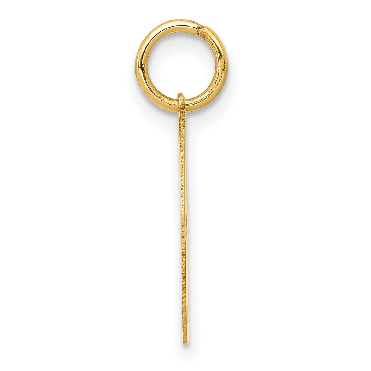 10k Yellow Gold Script J Pendant, Polished Initial Letter Charm for Women