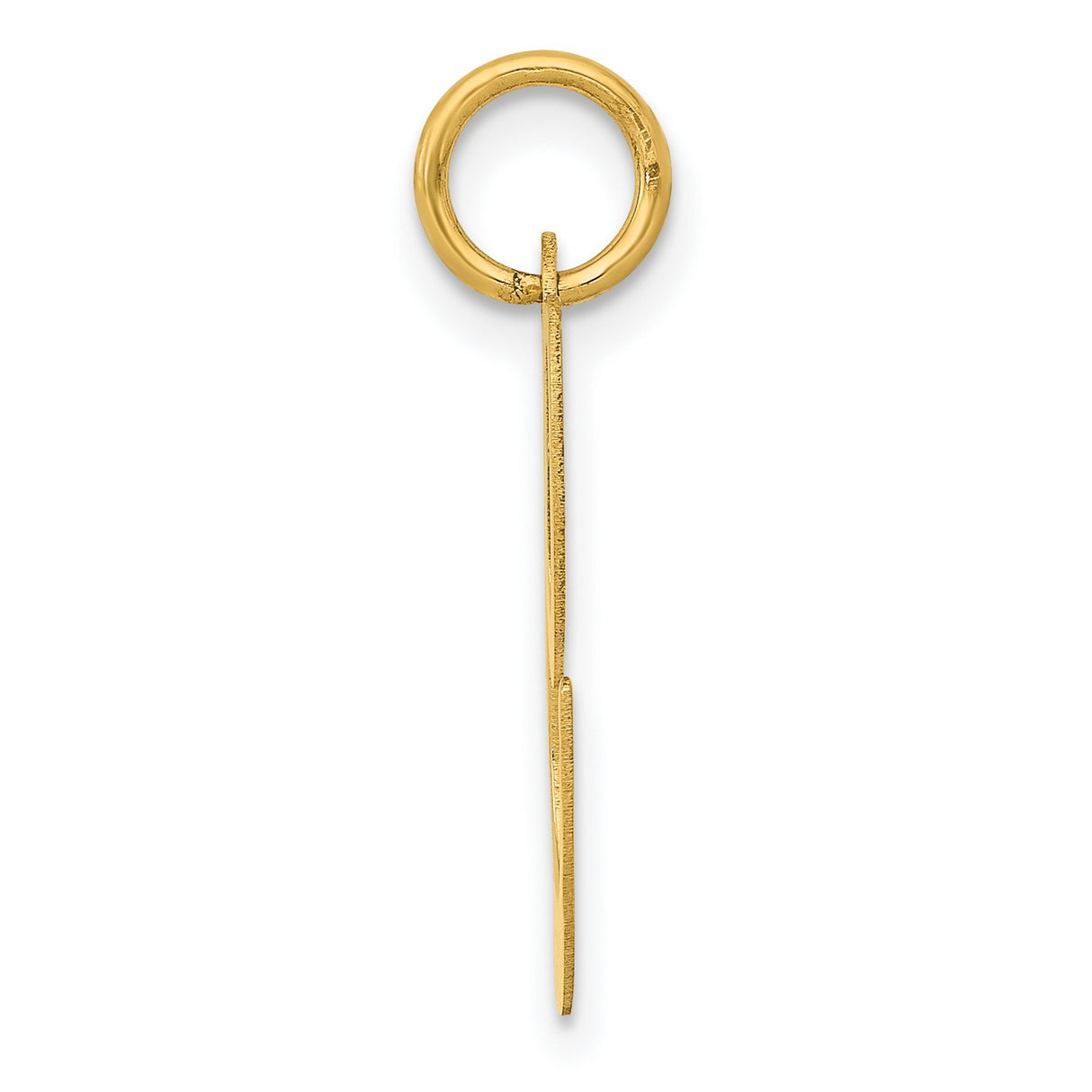 10k Yellow Gold Script Letter C Pendant, Cursive Initial Charm for Women or Unisex Wear