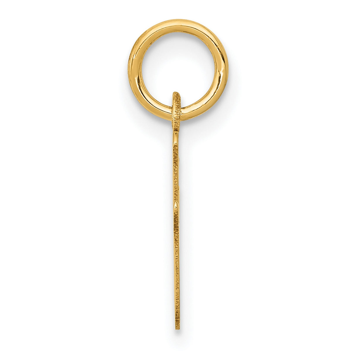 10k Yellow Gold Letter J Pendant Charm, Script Initial Monogram Jewelry for Women