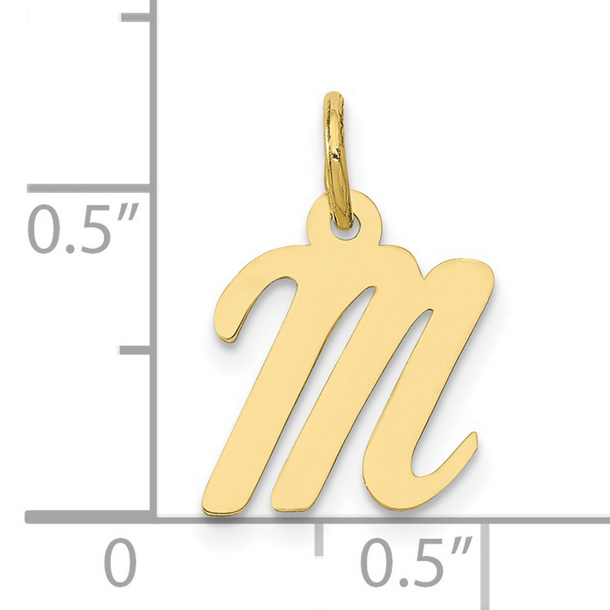 10k Yellow Gold Scorpio Zodiac Pendant with Stylized M Symbol and Tail