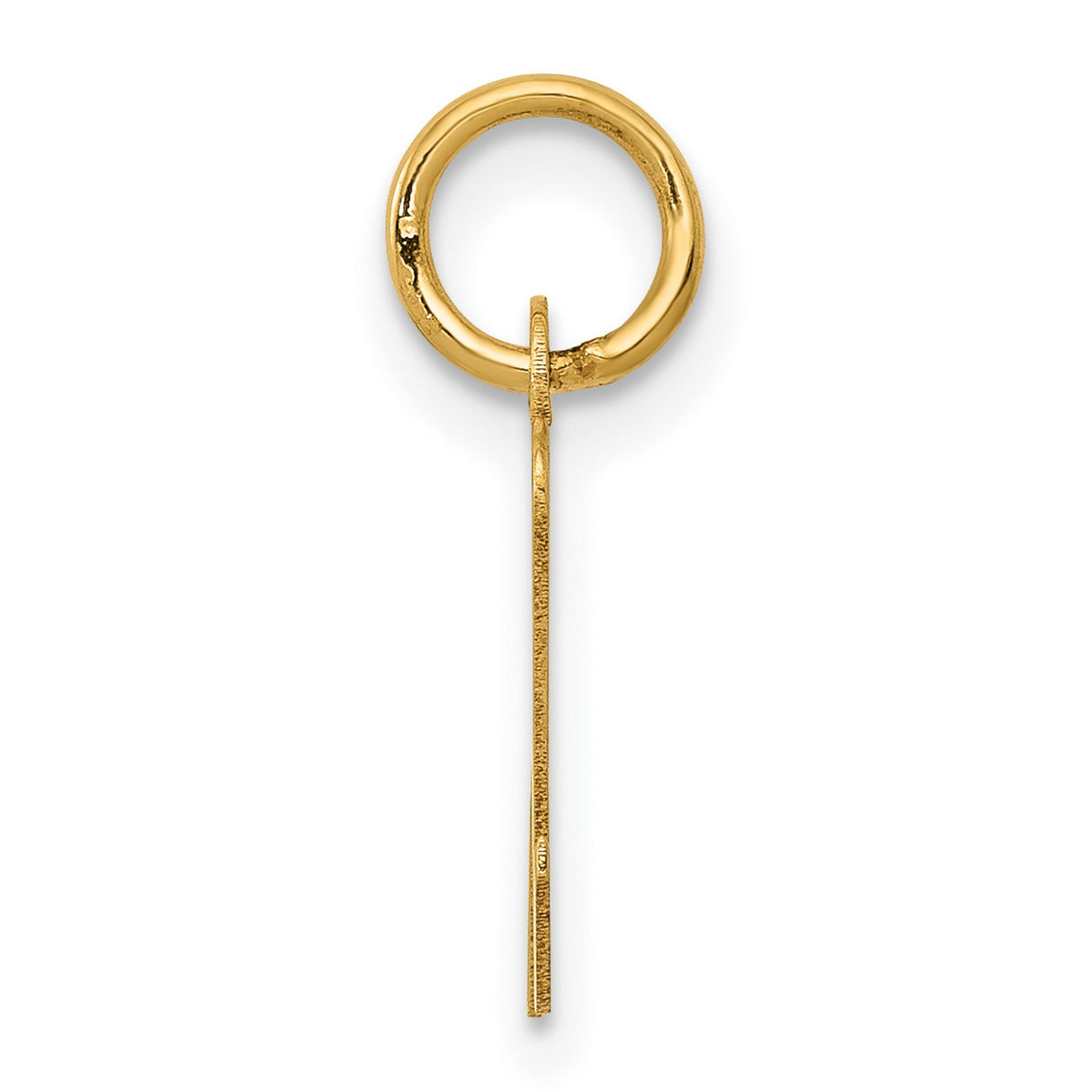 10k Yellow Gold Initial N Pendant, Script Lowercase Letter Charm for Women