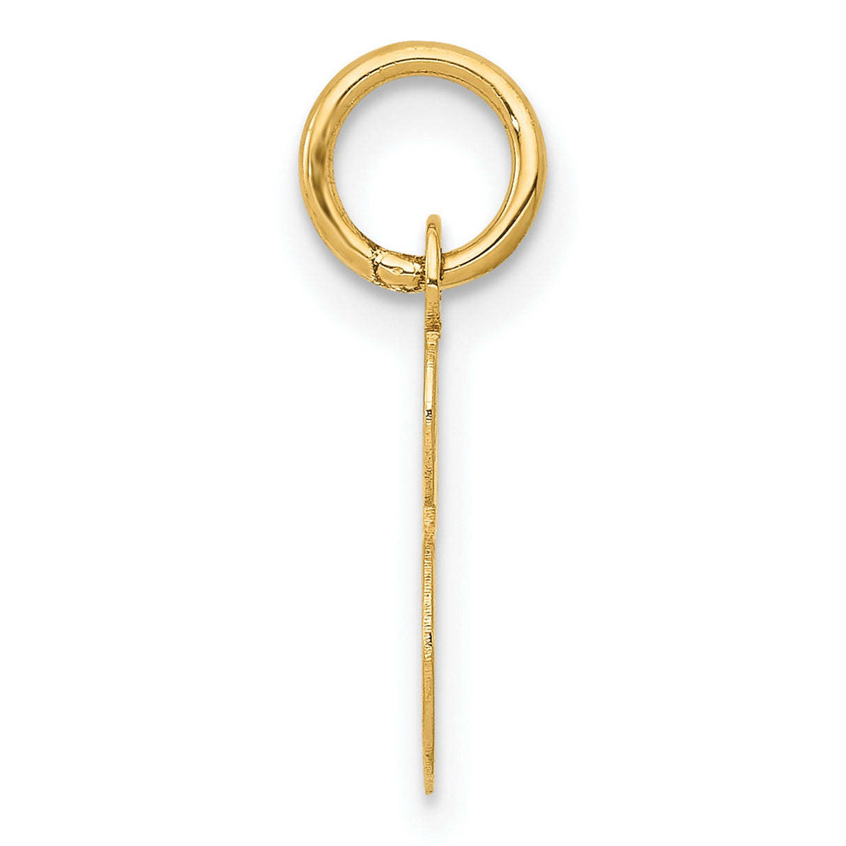 10k Yellow Gold Script Initial S Pendant Charm, Polished Alphabet Letter Jewelry for Women