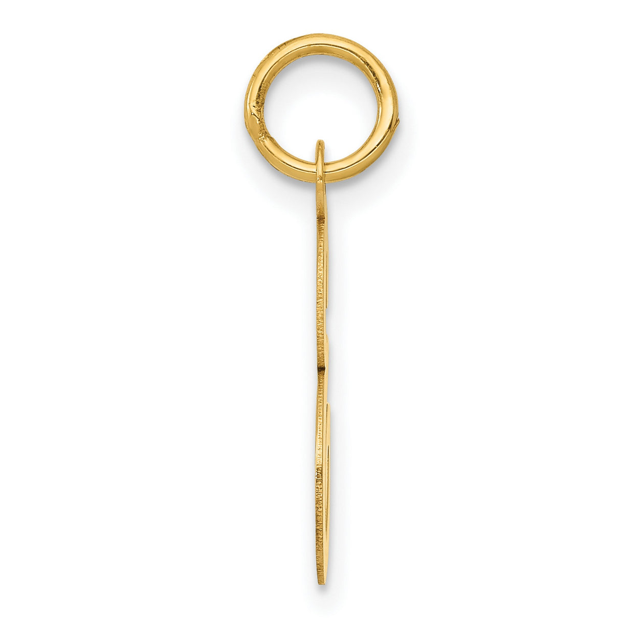 10k Yellow Gold Script Letter E Pendant, Cursive Initial Charm for Women