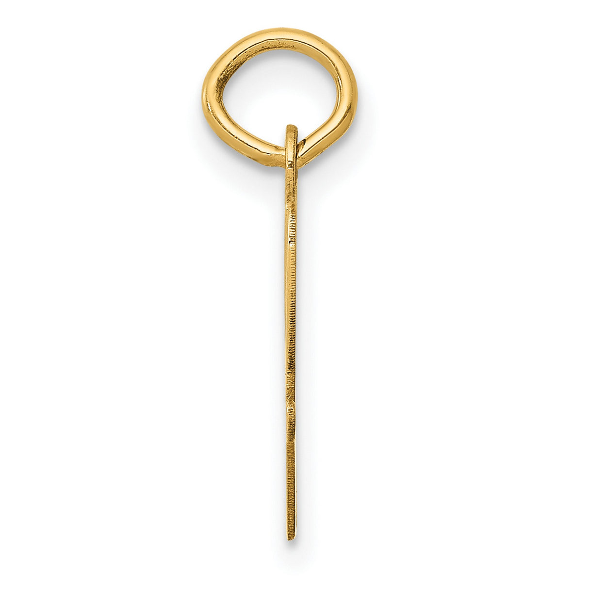 10k Yellow Gold Script Letter We Pendant Charm with Polished Finish, Symbolic Unity Jewelry