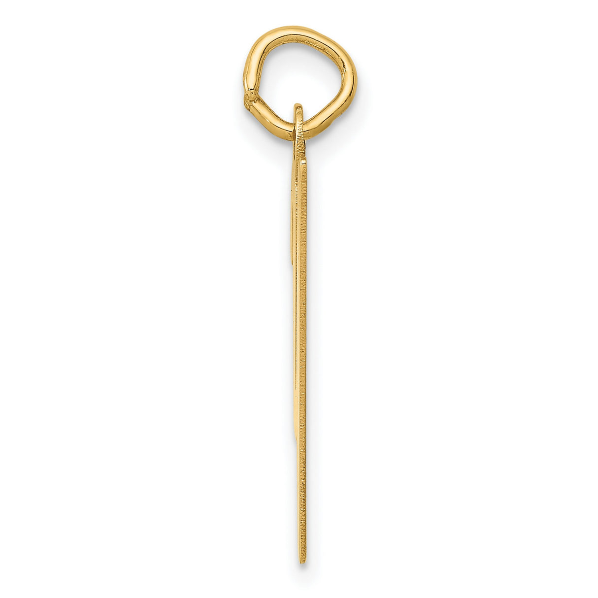 Medium Script Letter Y Initial Charm Pendant in Real 10k Yellow Gold