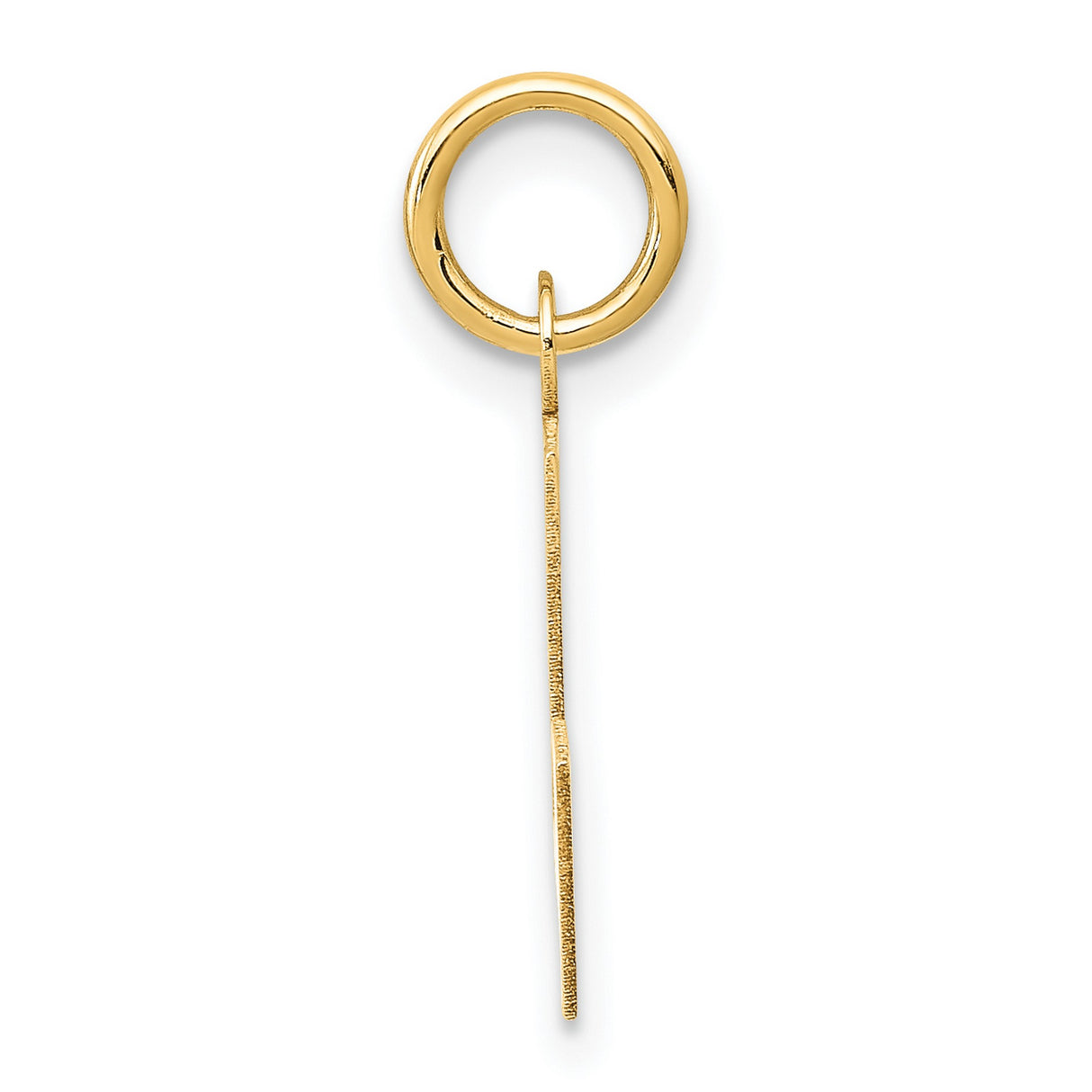 10k Yellow Gold Letter L Pendant Charm, Polished Finish Alphabet Jewelry for Women or Unisex