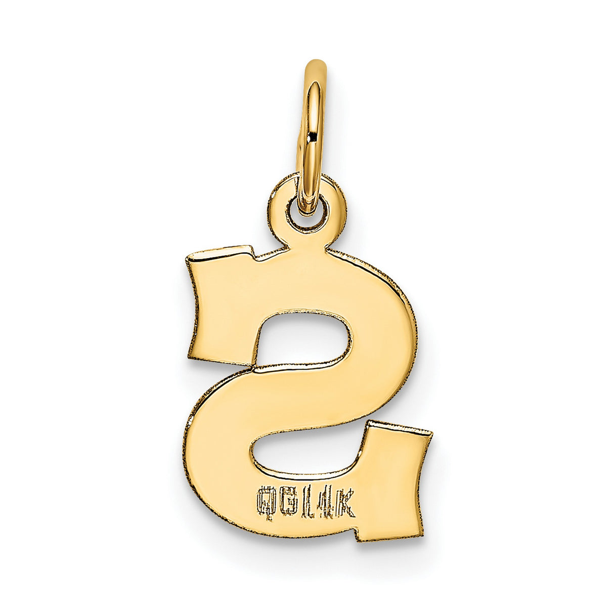 10k Yellow Gold Dollar Sign Pendant, Polished Money Symbol Charm, Unisex Hip Hop Jewelry
