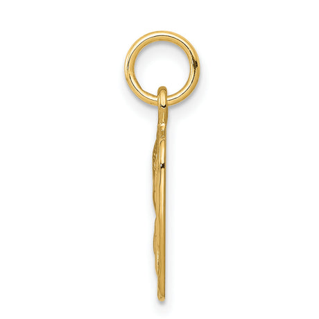 10k Yellow Gold Praying Angel Pendant, Christian Religious Charm for Women or Unisex Wear