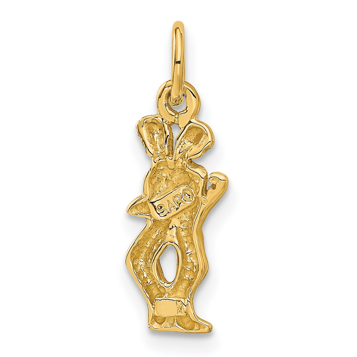 10k Yellow Gold Gemini Pendant with Twin Figures, Zodiac Sign Astrology Charm