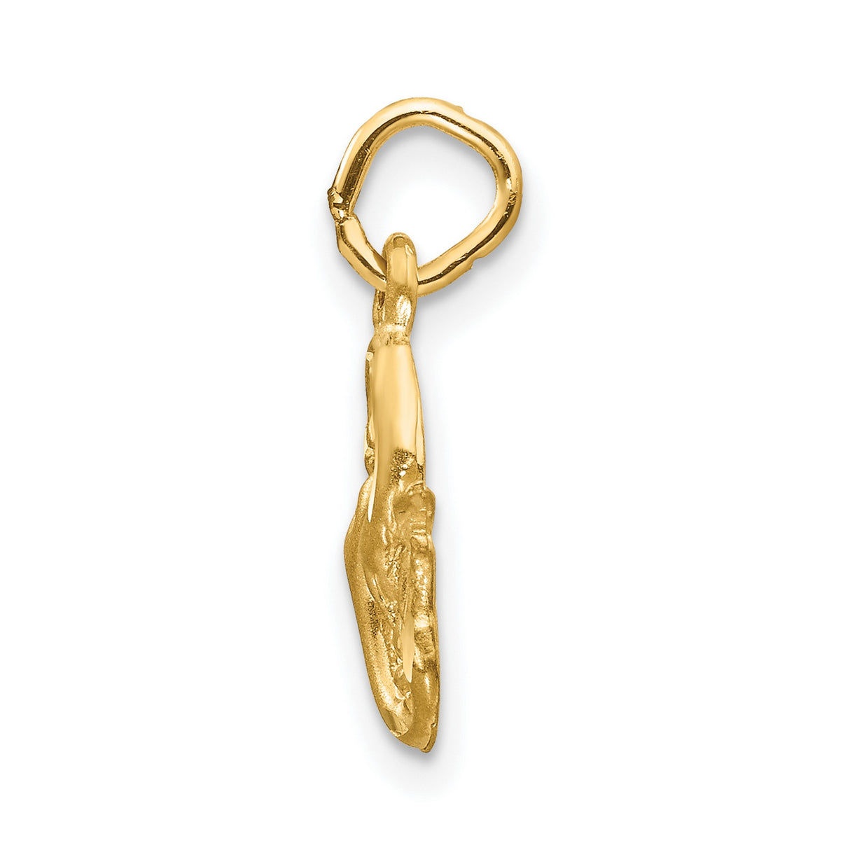 Pisces Zodiac Charm Pendant in Real 10k Yellow Gold