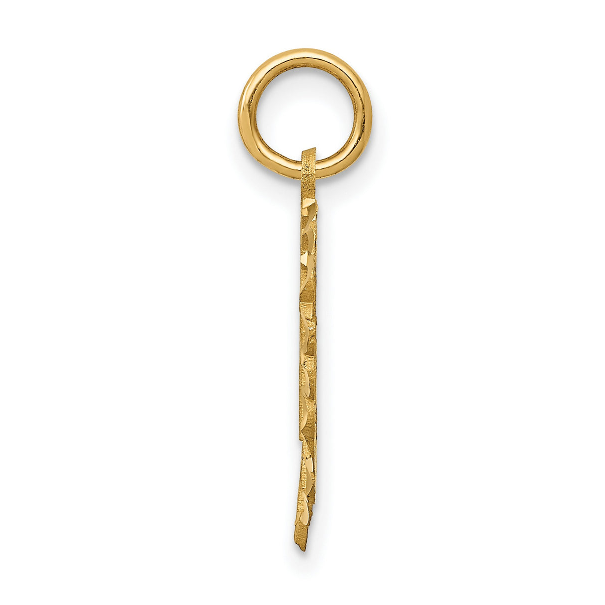 10k Yellow Gold Heart Shaped Number 21 Pendant, Filigree Border, 21st Birthday Charm for Women