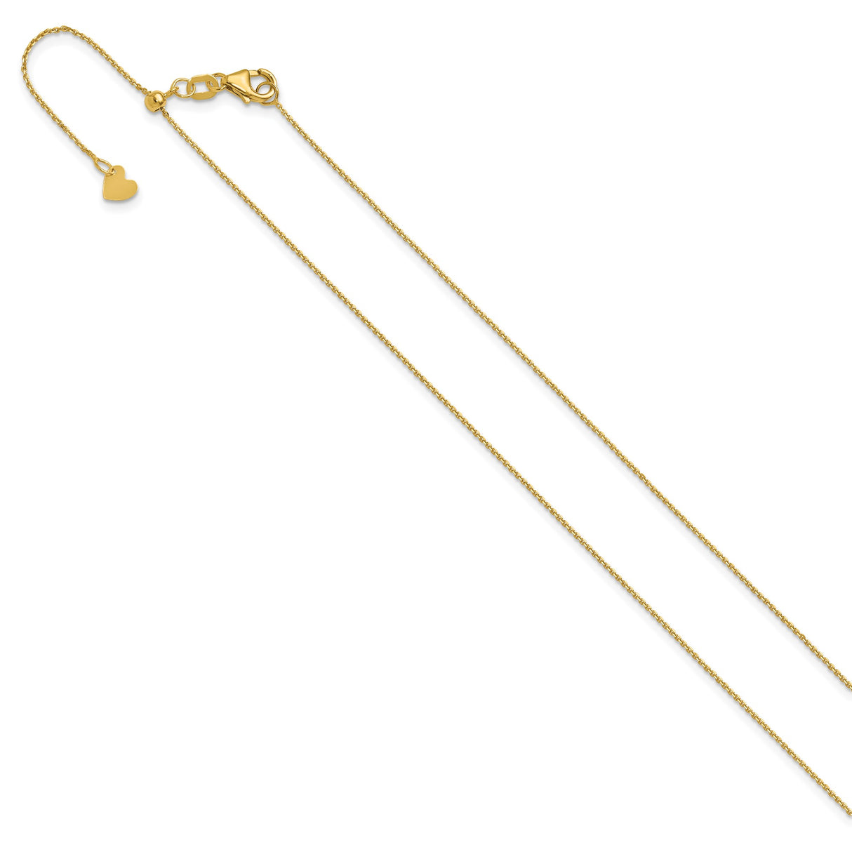 14K Yellow Gold 1 mm Polished Chain Necklace
