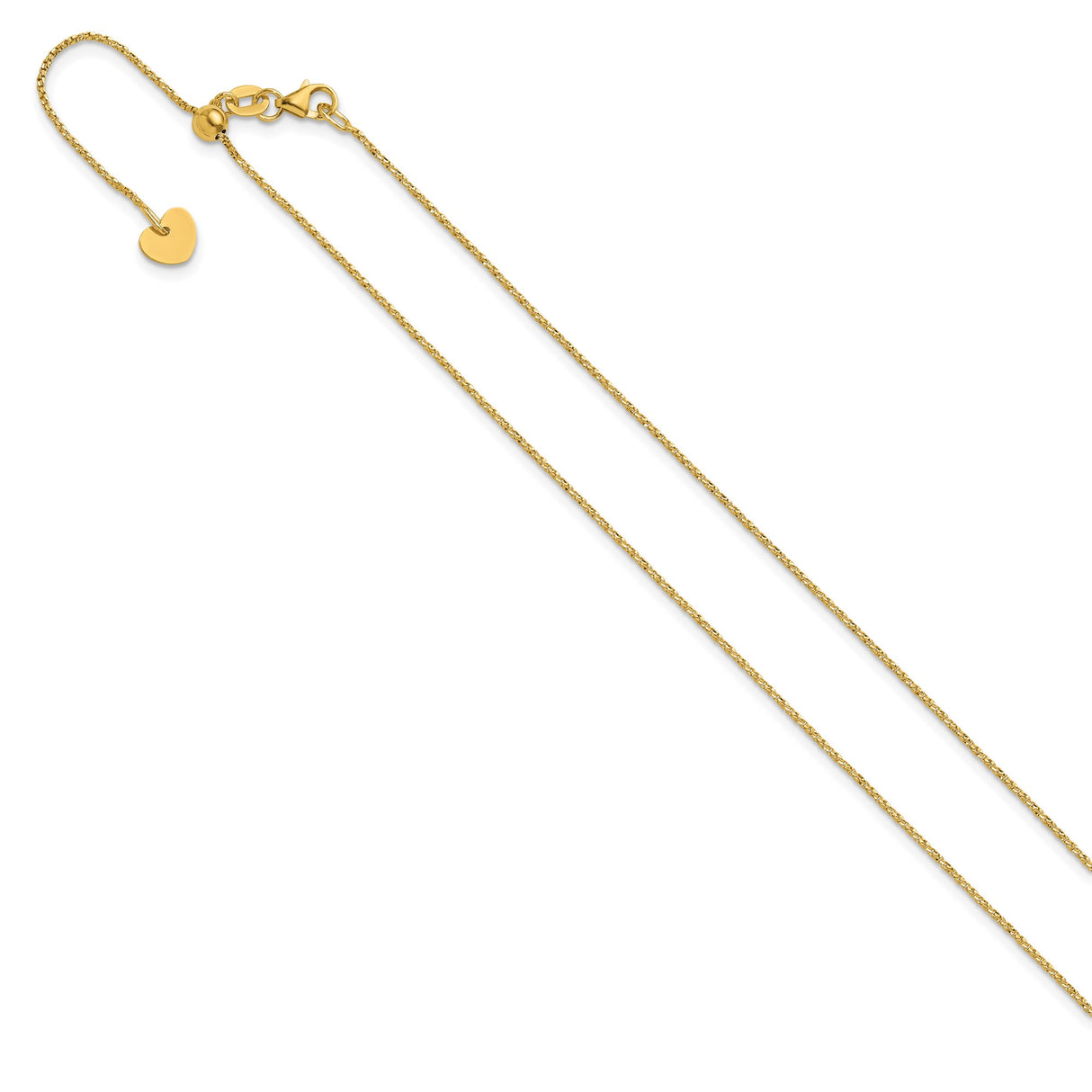 14K Yellow Gold 0.9 mm Box Chain Necklace, Polished
