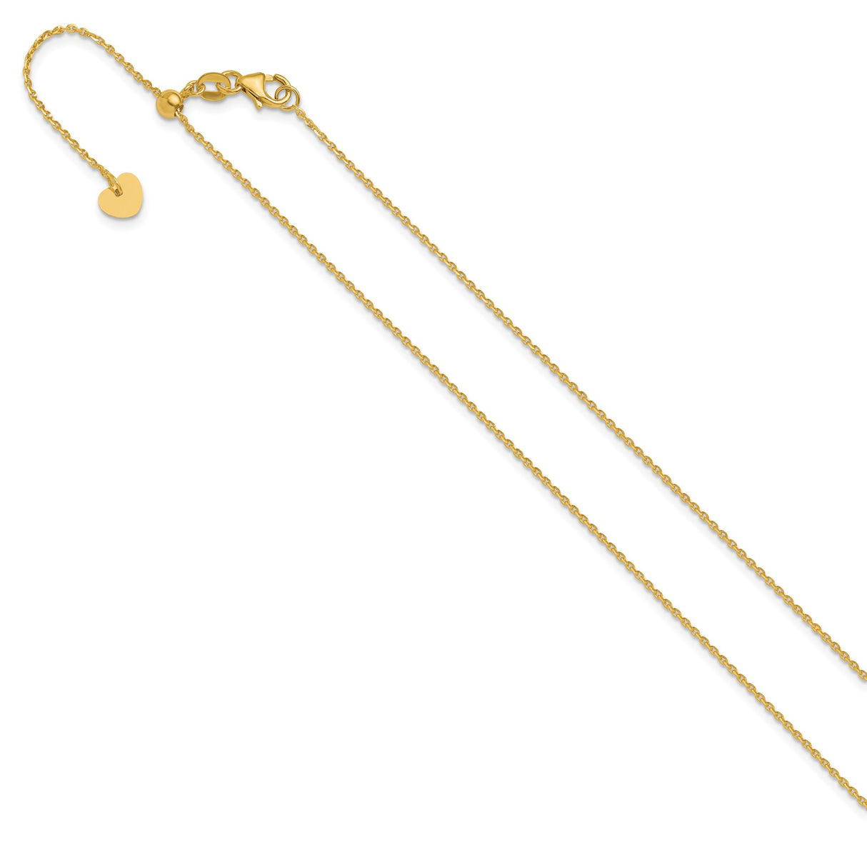 14K Yellow Gold 1.15 mm Polished Chain Necklace