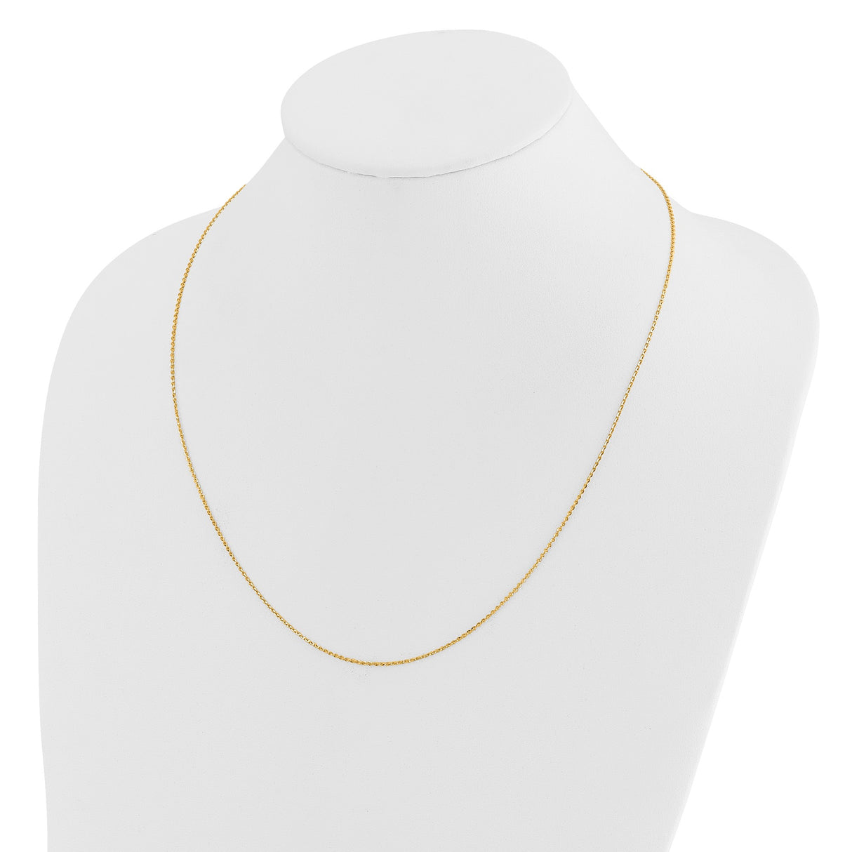 14K Yellow Gold 1.15 mm Polished Chain Necklace detail view