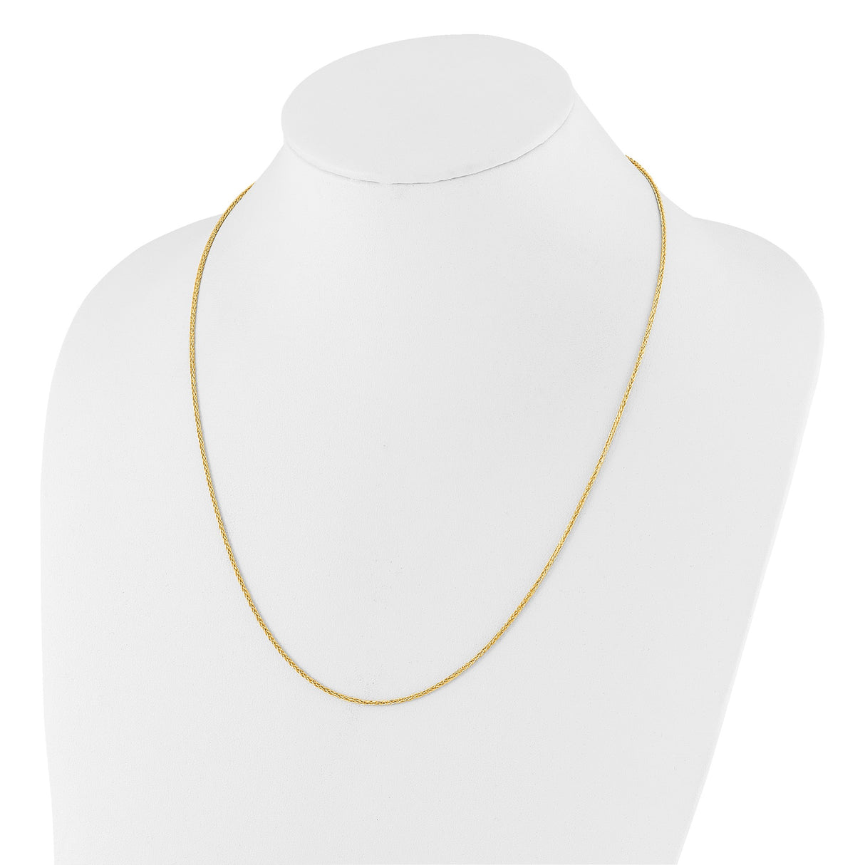 14K Yellow Gold 1.5 mm Polished Chain Necklace detail view