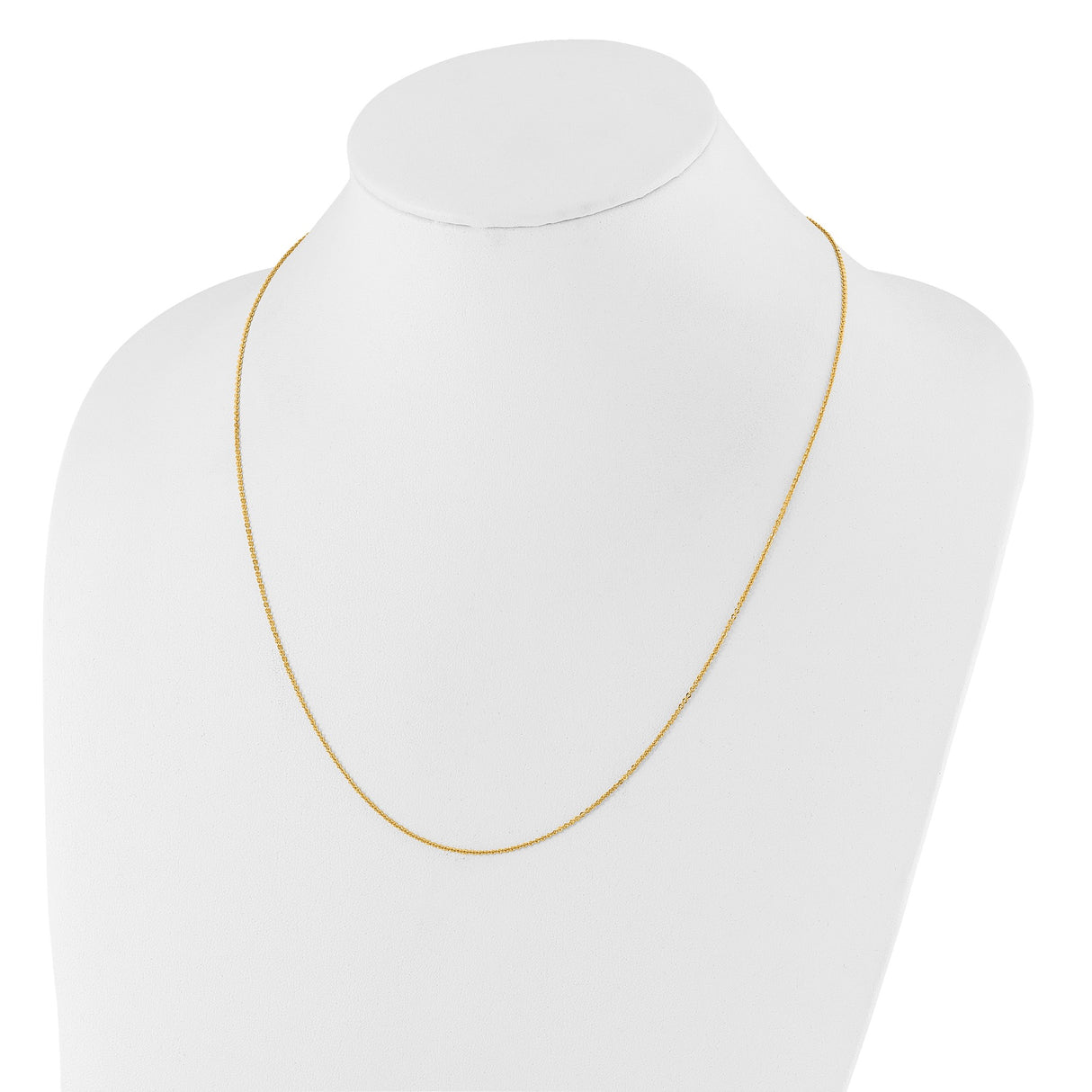 14K Yellow Gold 1.25 mm Polished Chain Necklace detail view