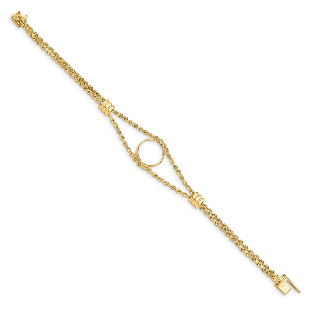 13 mm 14k Yellow Gold coin bezel for 13 mm Coin — alternate view