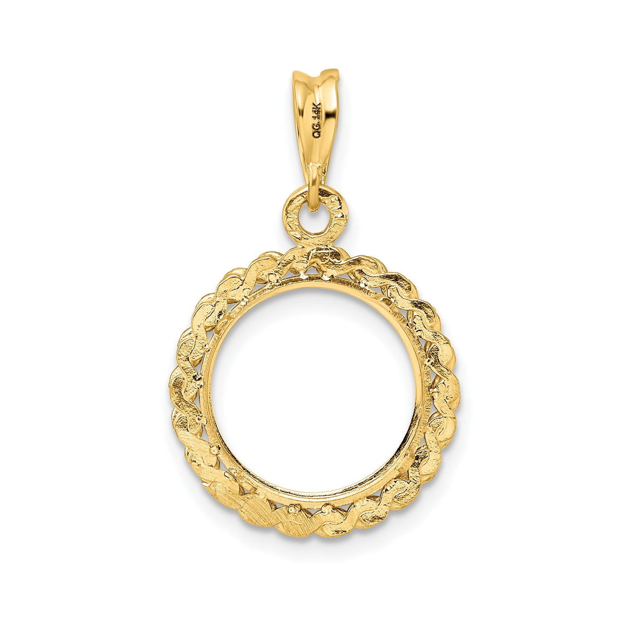 13 mm 14k Yellow Gold coin bezel for 13 mm Coin — additional image