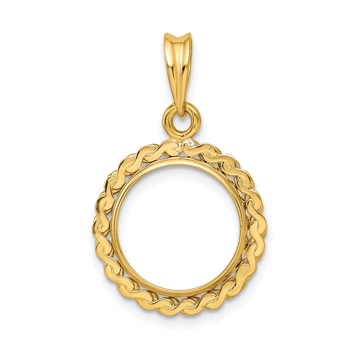 13 mm 14k Yellow Gold coin bezel for 13 mm Coin