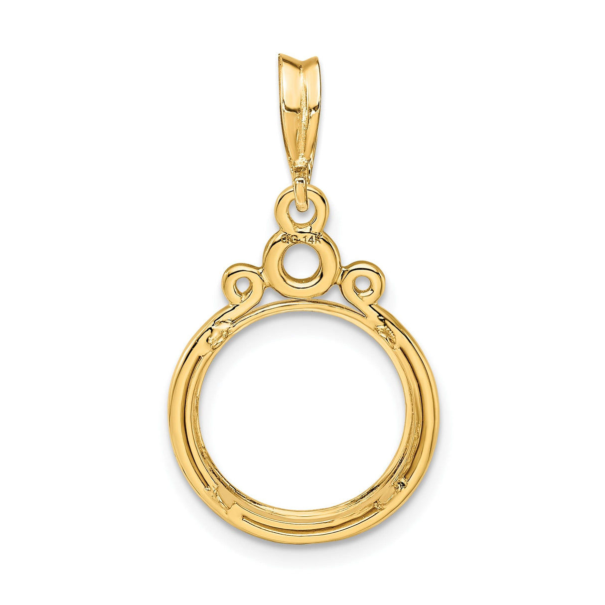 13 mm 14k Yellow Gold coin bezel for 13 mm Coin — additional image