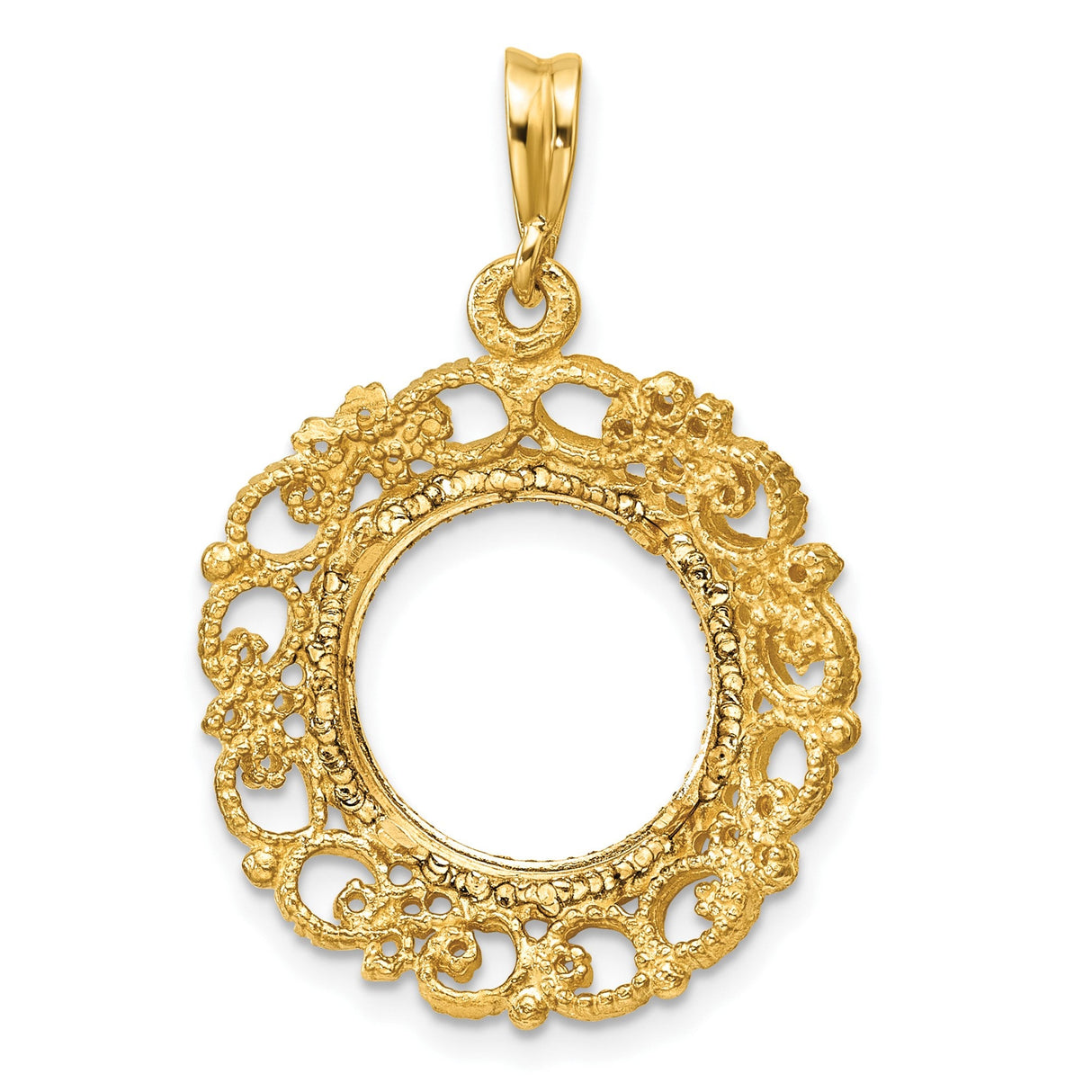 13 mm 14k Yellow Gold coin bezel for 13 mm Coin — additional image