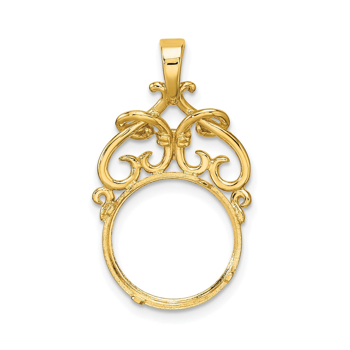 13 mm 14k Yellow Gold coin bezel for 13 mm Coin — additional image