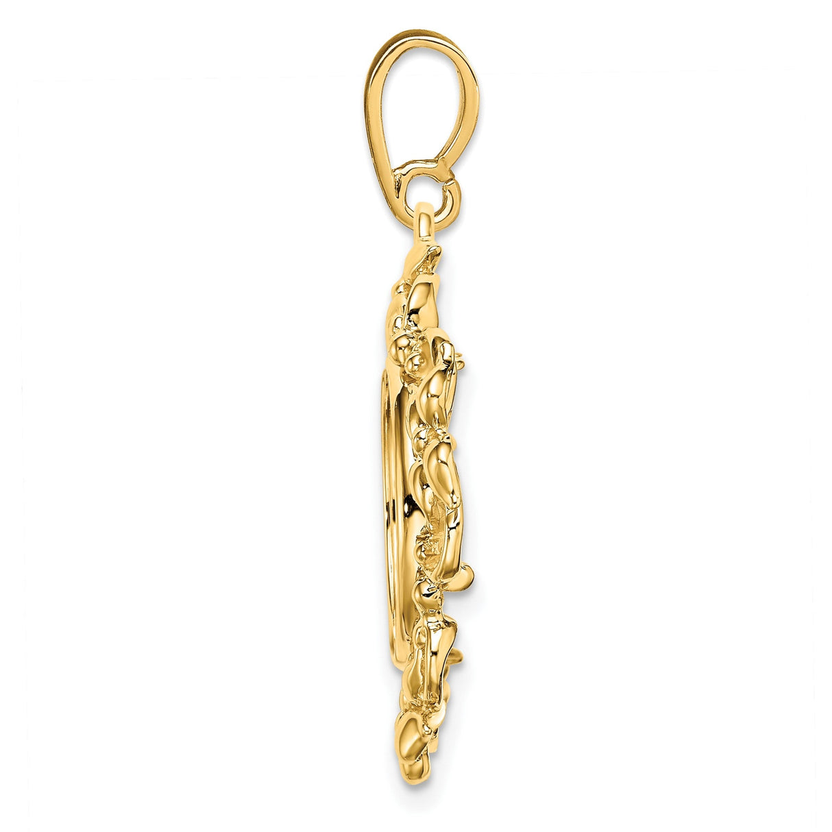 13 mm 14k Yellow Gold coin bezel for 13 mm Coin — alternate view
