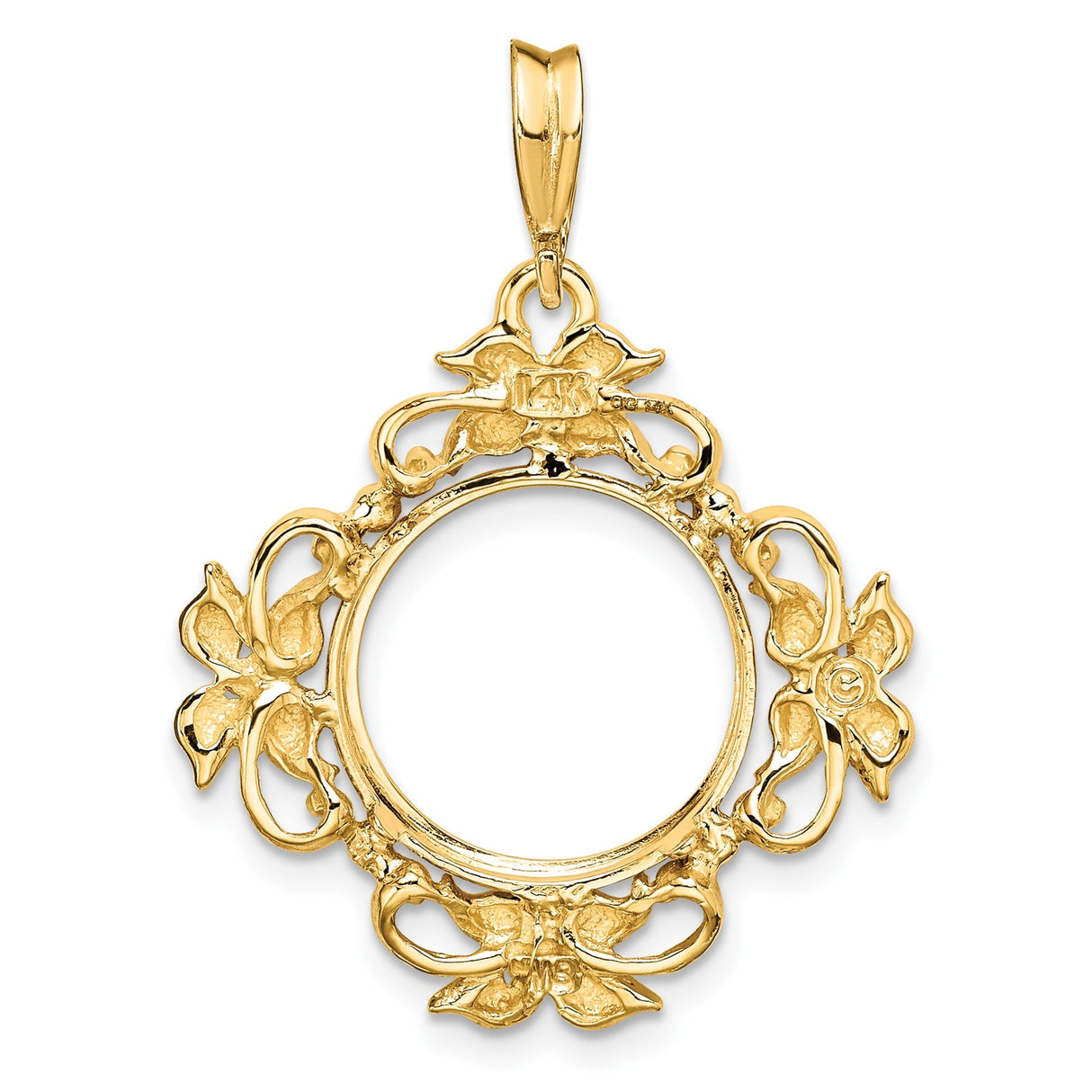 13 mm 14k Yellow Gold coin bezel for 13 mm Coin — additional image
