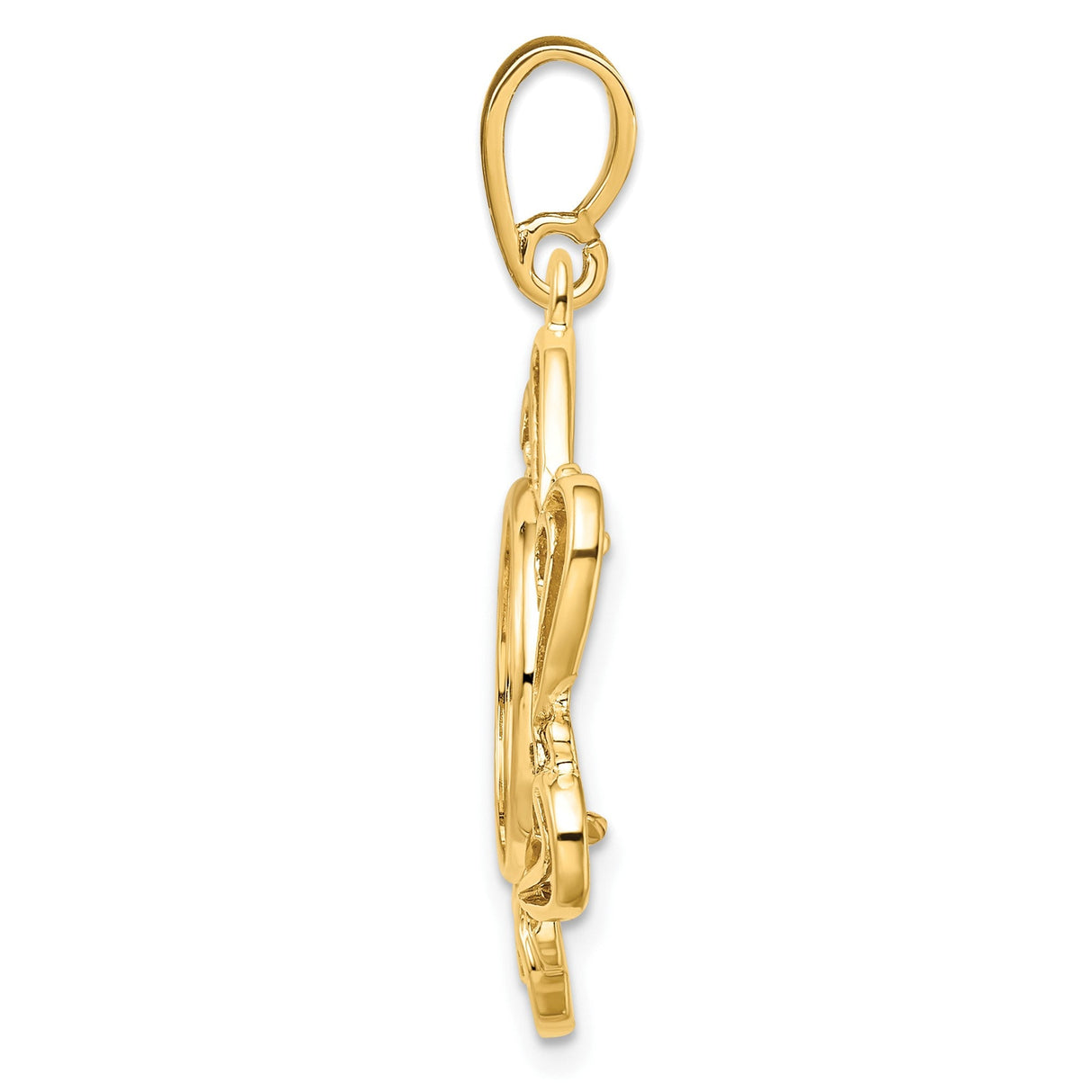 13 mm 14k Yellow Gold coin bezel for 13 mm Coin — alternate view