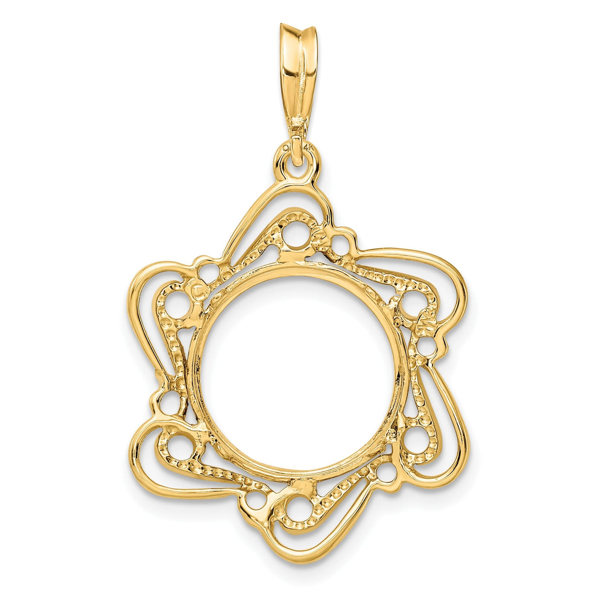 13 mm 14k Yellow Gold coin bezel for 13 mm Coin — additional image