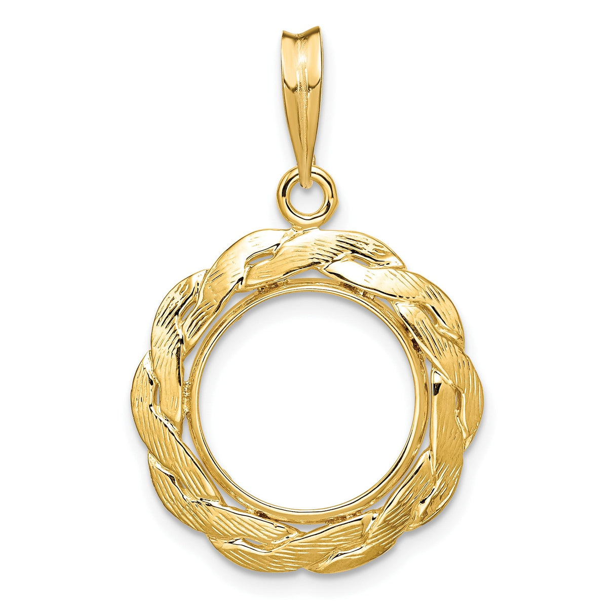 13 mm 14k Yellow Gold coin bezel for 13 mm Coin
